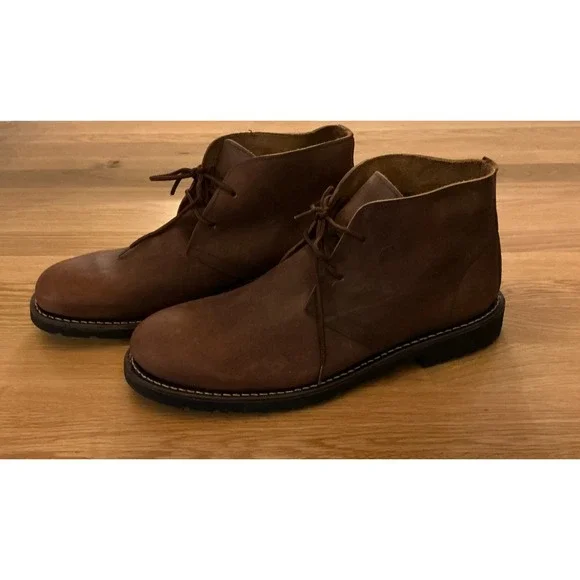 By The Mountain Handmade Portuguese Leather Chukka Boots Brown EU 44 US ~10